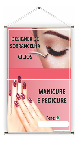 Banner Pronto Cílios Ref 111- 45x70 Cm (arte Pronta) 0