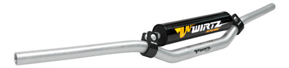 Manubrio Moto W3d 28.6mm Fatbar Alto Plateado Wirtz 0