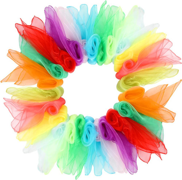 Pañuelos Cuadrados De 61cm X 61cm Para Niños, 12 Colores 0