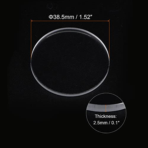 Pieza De Cristal De Reloj De Alta Transmitancia 38.5mmx2.5mm 1