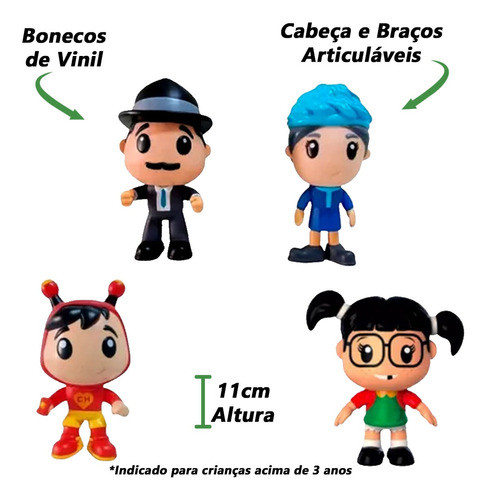 Bonecos Turma Do Chaves Oficial 4 Unid Lider Brinquedo 3579 1