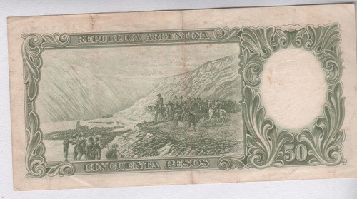 Billete Argentina $ 50 Moneda Nacional - Año 1967 - B 2021 1