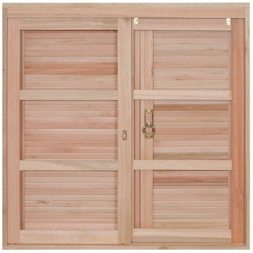 Janela De Madeira Veneziana 120x120cm Com Caixilho 12cm Wt 0