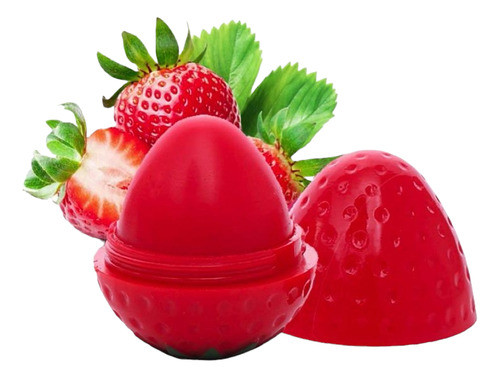 Bálsamo Labial Hidratante En Forma De Frutilla. Color Suave. 0