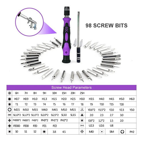 Juego De 115 Piezas Destornilladores De Precision Y Accesori 1