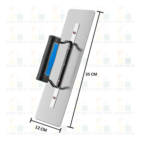 Desempenadeira Atlas De Aço Inox 12x35cm Cabo Fechado 1