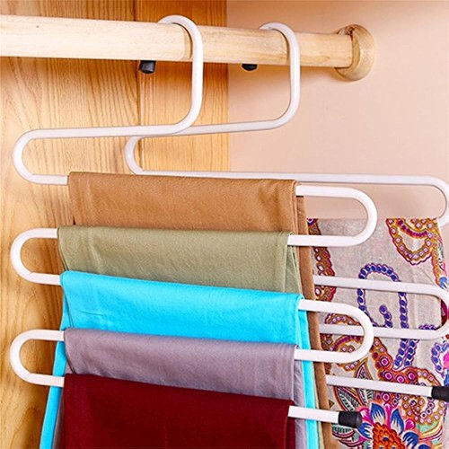 Kit 3 Cabides Metal Para 5 Calças Saias Bermuda Roupas 0