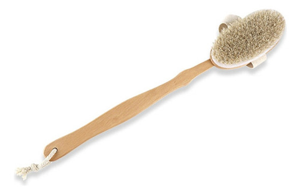 Escova De Chuveiro Back Scrubber, Cerdas Naturais Com Cabo D 0 Escova De Chuveiro Back Scrubber, Cerdas Naturais Com Cabo D 0