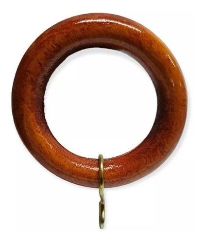 12 Argollas Laqueadas Cedro / Nogal Para Barral De 22 Mm. 0