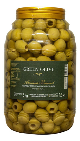 Aceitunas Verdes Desc. Green Olive Nº 0 X 1,6 Kg. Esc. Pet 0