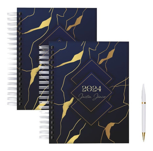 Arquivo Digital Agenda Azul E Dourado #2  2024 0