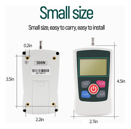 Medidor Digital De Fuerza Push Y Pull 500n Con Alarma 1