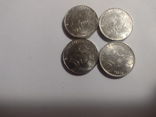Moneda De 5 Pesos Arrayan X 4 Unidades 2017 Error 0