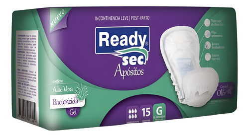 Ready Sec Apósitos G X15 Unidades - Farmacias París 0