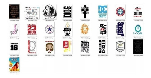 220 Vectores Vinilo Sublimación Poleras Frases Cristianas 1