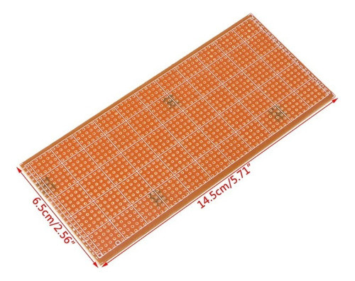 Placa Pcb Experimental Perforada Simple Faz 6.5 X 14.5cm 1