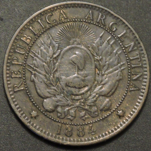 Argentina - 2 Centavos Patacón - 1884 - Excelente 1