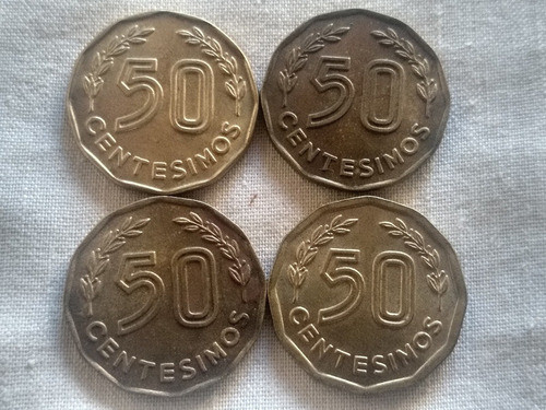 Lotes De Monedas Uruguay, 50 Centesimos 1976/1977 0
