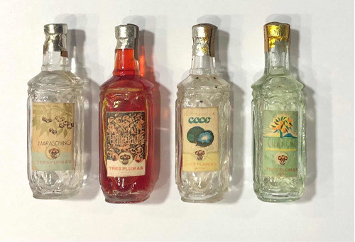 Botellitas Botella Tres Plumas Antiguas Orig X 2 Unid. Leer 0