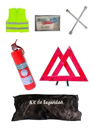 Kit Reglamentario Auto Vtv 6 En 1 Con Matafuego Llave Cruz 0