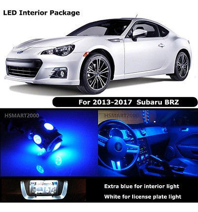 6pcs Led Para Interiores Azul Bombillas Para 2013-2017 Subar 1