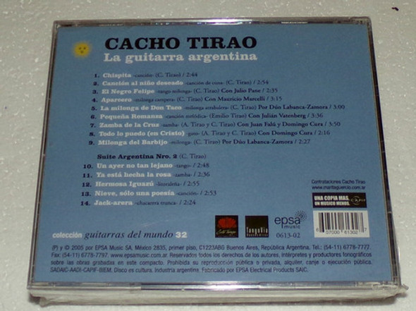 Cacho Tirao La Guitarra Argentina Cd Sellado Kktus 1