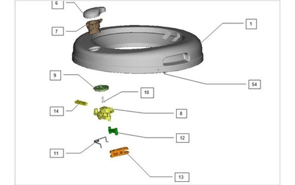 Resorte Traba Tapa Secarropas Kohinoor Columbia 1