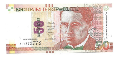 Billete Peru 50 Nuevos Soles Año 2013 Sin Circular 0