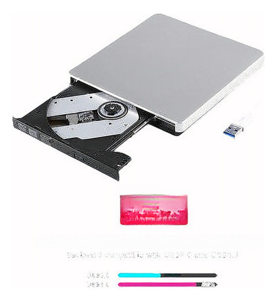 Usb 3.0 Externo Dvd Rw Cd Unidad Grabadora Lector Escritor R 1