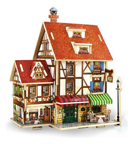 Casa De Bonecas Miniatura C/ Mobília Para Montar 1