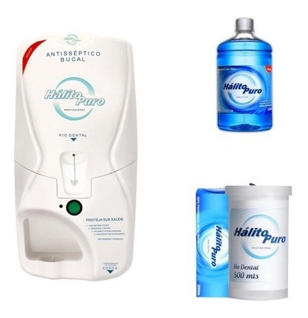 Dispenser Fio Dental + Enxaguante Bucal Standard Branco 110v 0