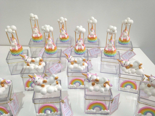 Cajitas Acrílicas Personalizadas Para Golosinas Unicornio 0
