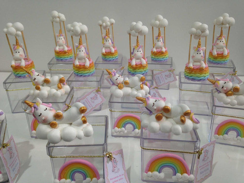 Cajitas Acrílicas Personalizadas Para Golosinas Unicornio 1