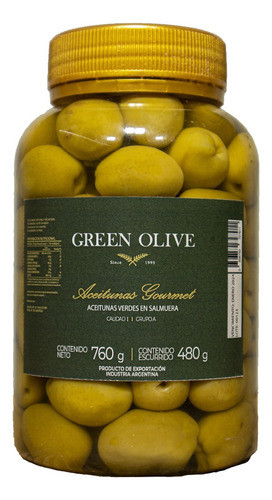 Aceitunas Verdes Green Olive N° 000 X 480 Gr. Esc. Pet 0