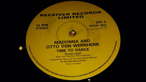 Madonna And Otto Von Wernherr Time To Dance Vinilo Maxi Uk 1
