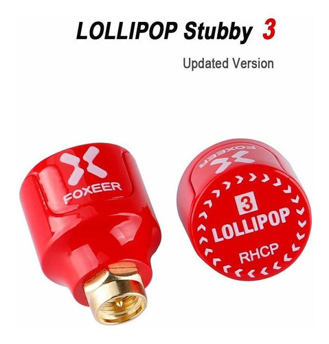 2 Piezas Foxeer Fpv Antena Lollipop 5.8ghz Rhcp 2.5dbi Stubby Antena Sma Para Fpv Racing Drone Fatshark Goggles Tx Rx 0