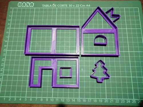 Set Cortantes Casita Navidad 3d Chica Microcentro 1