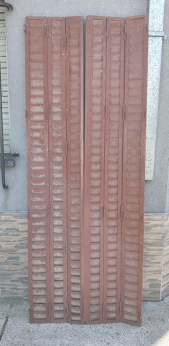 Antiguas Celosias Hierro Juego De 6 Hojas - 81cm X 2,15 Alto 0