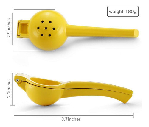 Exprimidor Manual Amarillo Para Jugos Frescos De Limón Y Lim 1