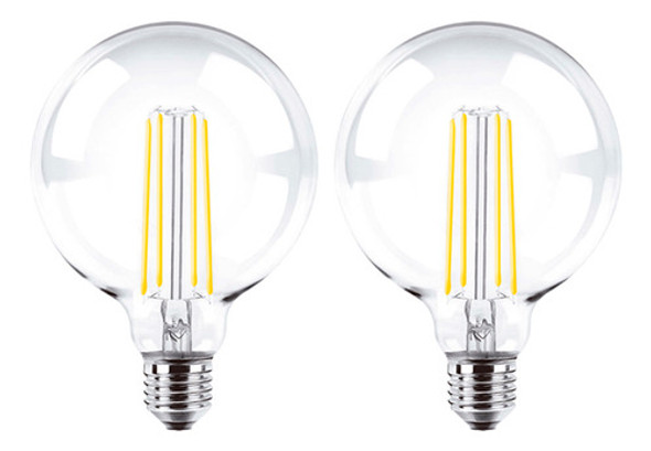 Set X2 Lampara Bulbo De Filam. Macroled G95 8w E27 Luz Fria 0
