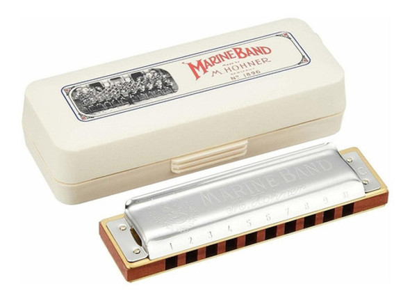 Armónica Hohner Marine Band En Si B Diatónica 1