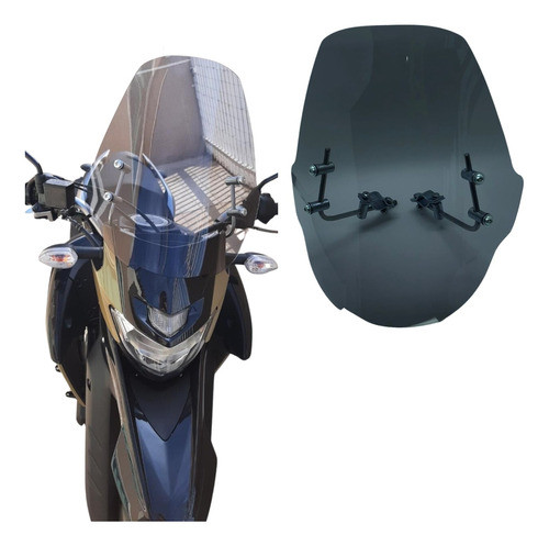 Bolha Parabrisa Para Moto Fan Start 160  - Fume 1