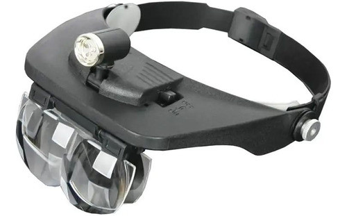 Vincha Con Lupa Cosmetologia Luz Led + 4 Lentes Con Aumento 1