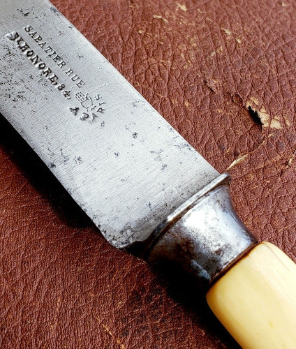Cuchillo Antiguo Francés Sabatier Acero París 1