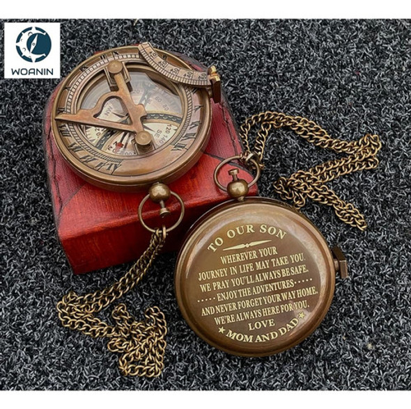 Woanin Brújula Personalizada, Regalo Para Esposo, Hijo, A Mi 1 Woanin Brújula Personalizada, Regalo Para Esposo, Hijo, A Mi 1