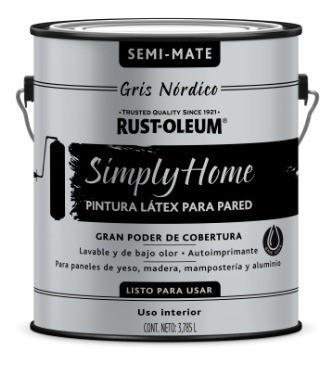 Simply Home Gris Nordico Semi Mate 3.785lt Rust Oleum 0