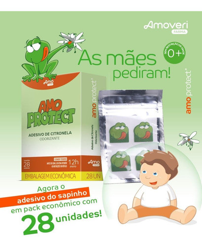Repelente Infantil Em Adesivos De Citronela 28 Unidades 1