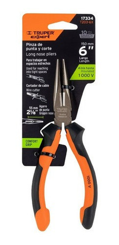 Pinza De Punta Y Corte Truper Expert T203-6x Aislada 1000v 1
