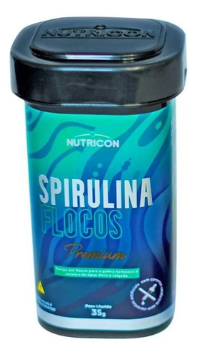 Alimento Nutricon Spirulina Flakes 35g Vegetal Pece Acuario 0