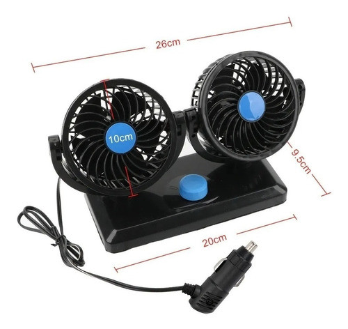 Ventilador Automotivo Knup 12v Forte Carro Van 2 Velocidade 1